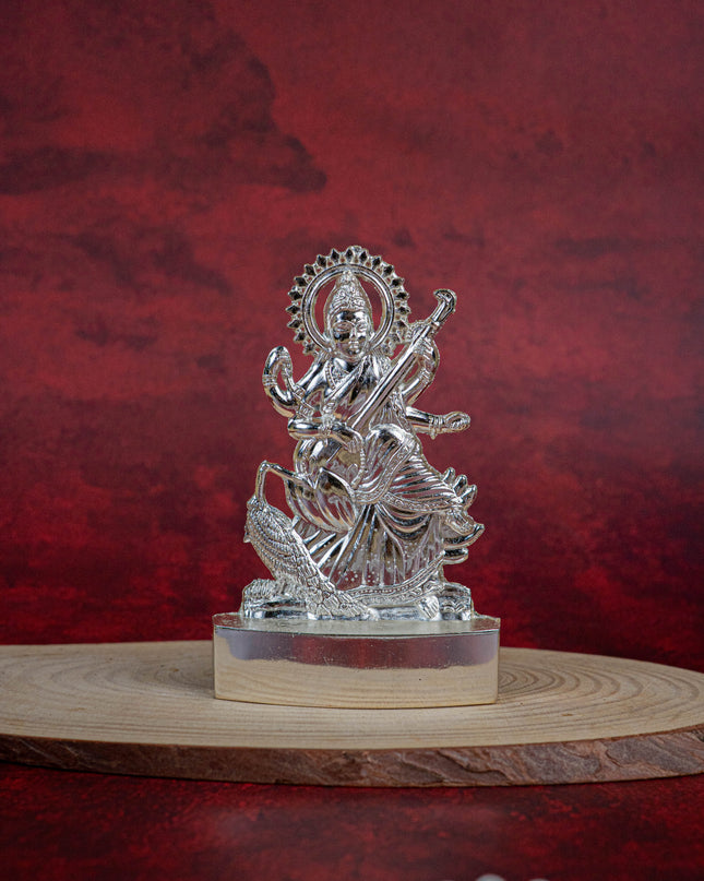 Saraswathi Murthi - Silver Finish - 4 inch - WBG1830-2