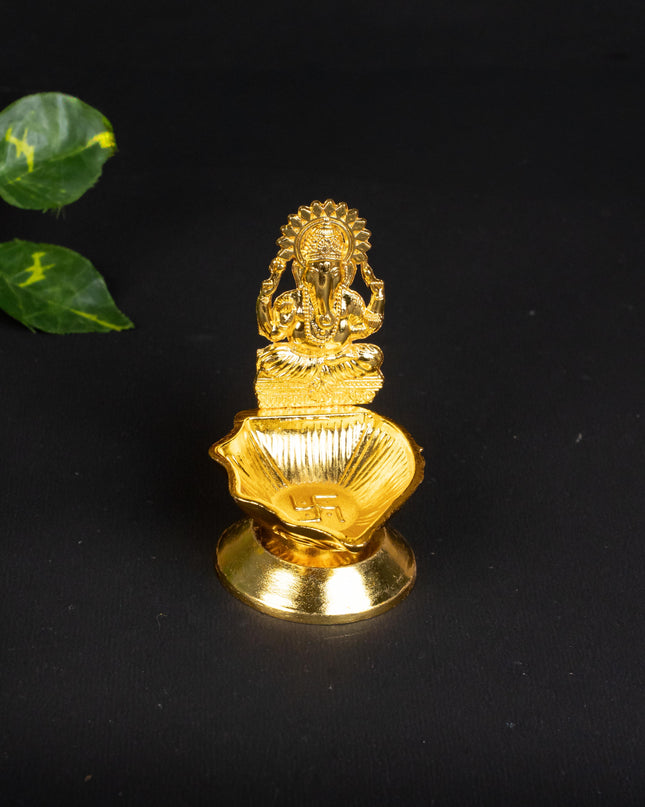Zinc Alloy Ganesh Diya - WBG1839-2