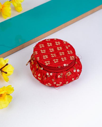 Round Embroidered Bangle Box - WBG1846