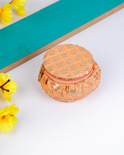 Round Embroidered Bangle Box - WBG1846