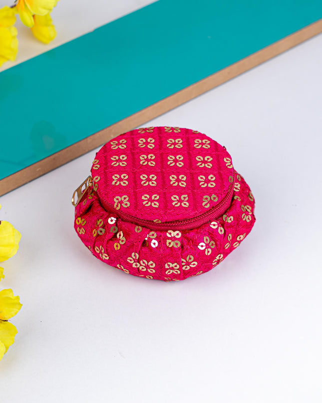 Round Embroidered Bangle Box - WBG1846