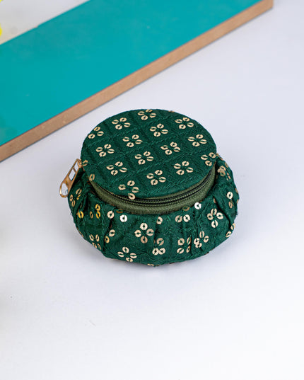 Round Embroidered Bangle Box - WBG1846