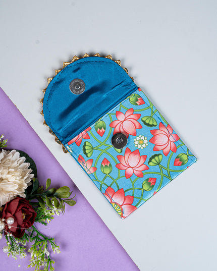 Pichwai Printed Coin Purse - 4 inch - WBG1857