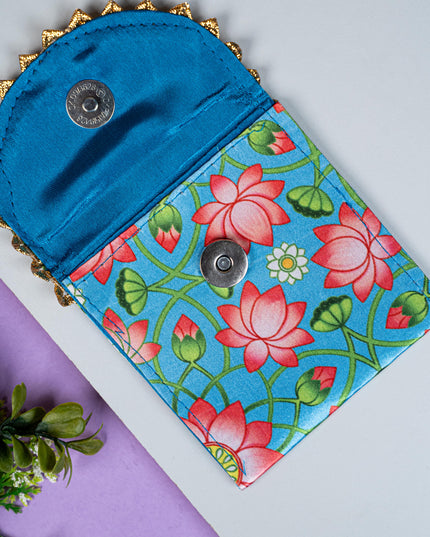 Pichwai Printed Coin Purse - 4 inch - WBG1857