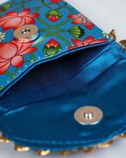 Pichwai Printed Coin Purse - 4 inch - WBG1857