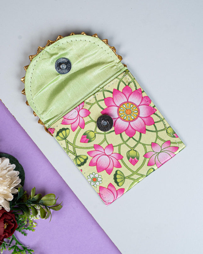 Pichwai Printed Coin Purse - 4 inch - WBG1857