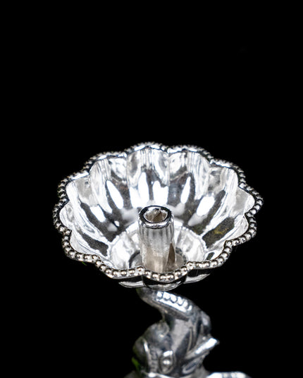 German Silver Diya with Elephant - WBG1864