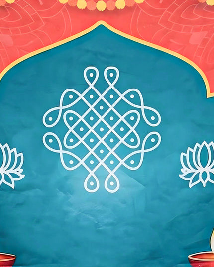 Back Drop Design - Kolam Prints - WBG1871