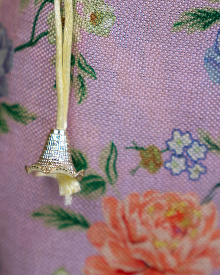 Floral Print String Bag - 11x7 Inch - WBG1873