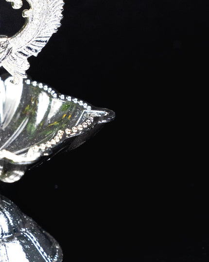 Zinc Alloy Annapakshi Diya - Silver - 3 inch - WBG1874-2