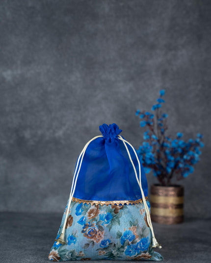 Floral String Bag - 11x7 Inch - WBG1877