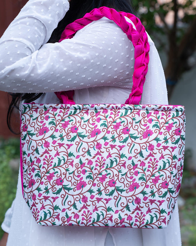 Printed Floral Handbag - 14 inch - WBG1881
