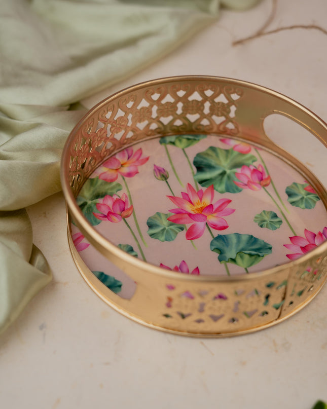 Digital Print - Pichwai Metal Tray - 6 inch - WBG1882