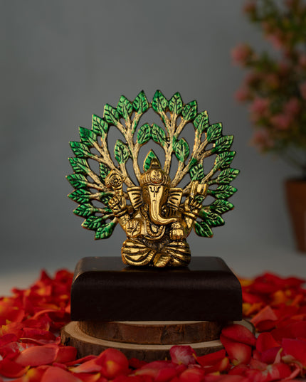 White Metal Ganesha Idol - 5 inch - WBG1886