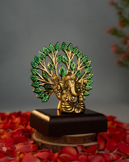 White Metal Ganesha Idol - 5 inch - WBG1886