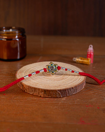 Designer Rakhi - Rope - Flower - WBG1887-9