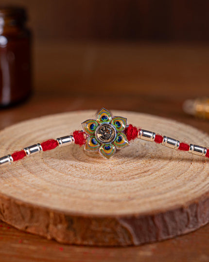 Designer Rakhi - Rope - Flower - WBG1887-9