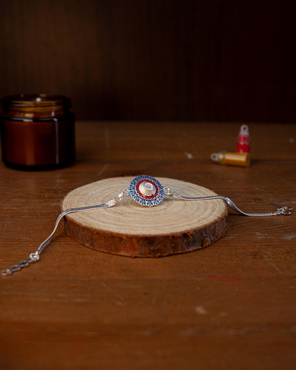 Designer Rakhi - Silver - WBG1887-6