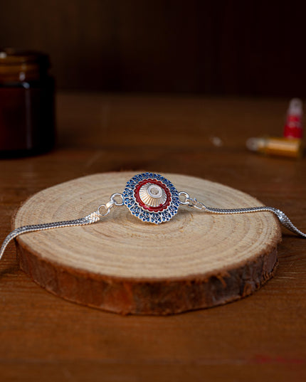 Designer Rakhi - Silver - WBG1887-6