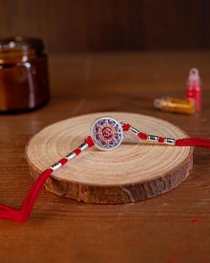 Designer Rakhi - Rope - Om Swastik - WBG1887-10