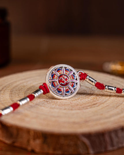 Designer Rakhi - Rope - Om Swastik - WBG1887-10