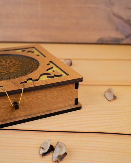 Wooden Dry Fruit Box - Annapakshi Design - 8x8 inch - WBG1892-1