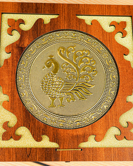 Wooden Dry Fruit Box - Annapakshi Design - 8x8 inch - WBG1892-1