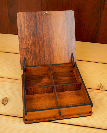 Wooden Dry Fruit Box - Annapakshi Design - 8x8 inch - WBG1892-1