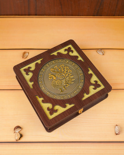 Brown Dry Fruit Box - Annapakshi Design - 8x8 inch - WBG1892-2