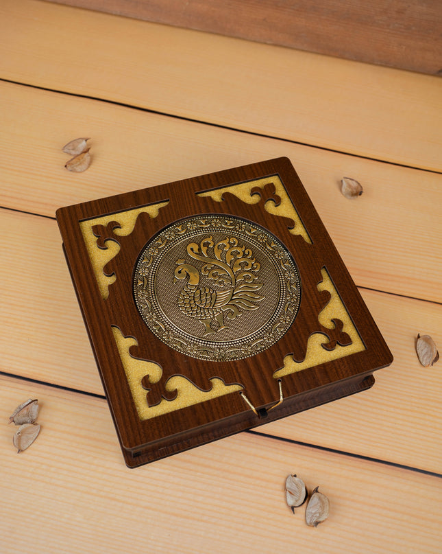 Brown Dry Fruit Box - Annapakshi Design - 8x8 inch - WBG1892-2