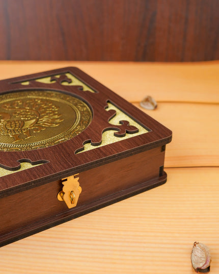 Brown Dry Fruit Box - Annapakshi Design - 8x8 inch - WBG1892-2