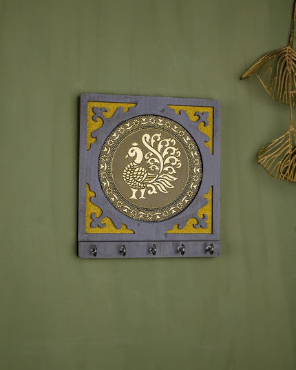 Brown Annapakshi Key Hanger - 8x7 inch - WBG1893-2