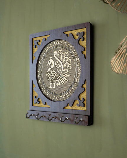 Brown Annapakshi Key Hanger - 8x7 inch - WBG1893-2