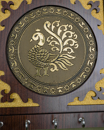 Brown Annapakshi Key Hanger - 8x7 inch - WBG1893-2