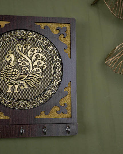 Brown Annapakshi Key Hanger - 8x7 inch - WBG1893-2