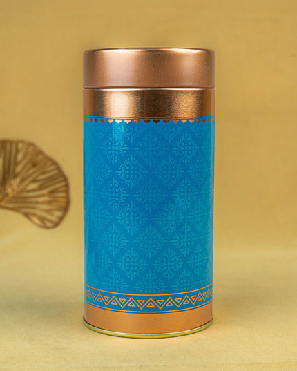 Floral Printed Tin Jar - WBG1901