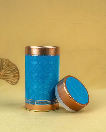 Floral Printed Tin Jar - WBG1901