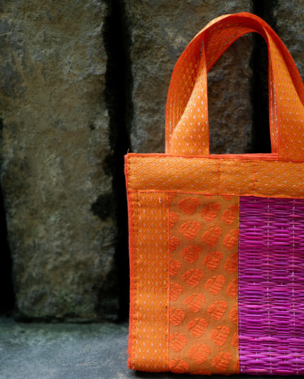 Half and Half Korai Handbag - 6X6 inch - WBG1902