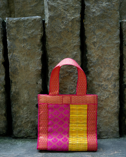 Half and Half Korai Handbag - 6X6 inch - WBG1902