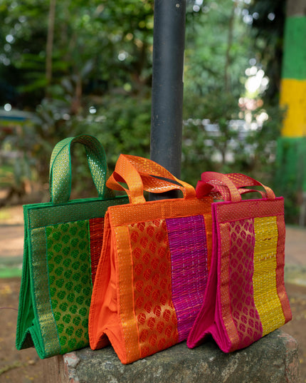 Half and Half Korai Handbag - 8X8 inch - WBG1903