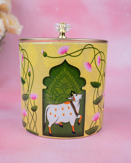 Metal Pichwai Dry Fruit Jar - WBG1909