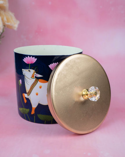 Metal Pichwai Dry Fruit Jar - WBG1909