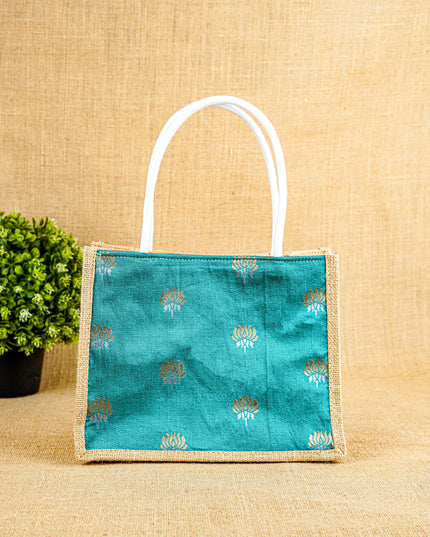 Raw Silk Jute Bag - 10x8 inch - WBG1911-1