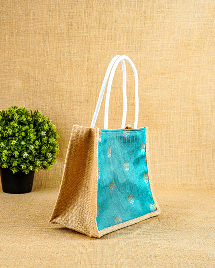 Raw Silk Jute Bag - 10x8 inch - WBG1911-1