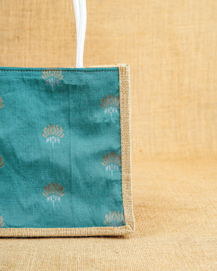 Raw Silk Jute Bag - 10x8 inch - WBG1911-1