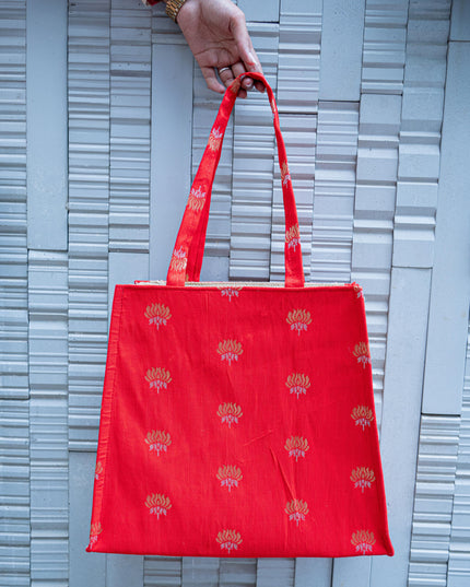 Raw Silk Jute Bag - 12x12 inch - WBG1911-2