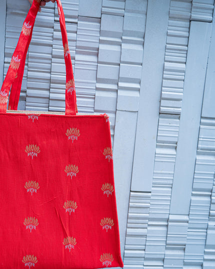 Raw Silk Jute Bag - 12x12 inch - WBG1911-2