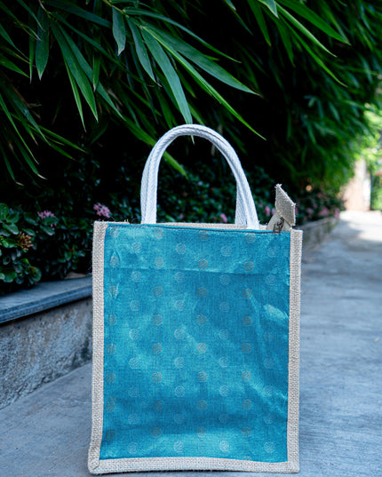 Raw Silk Jute Bag - 12x10 inch - WBG1914