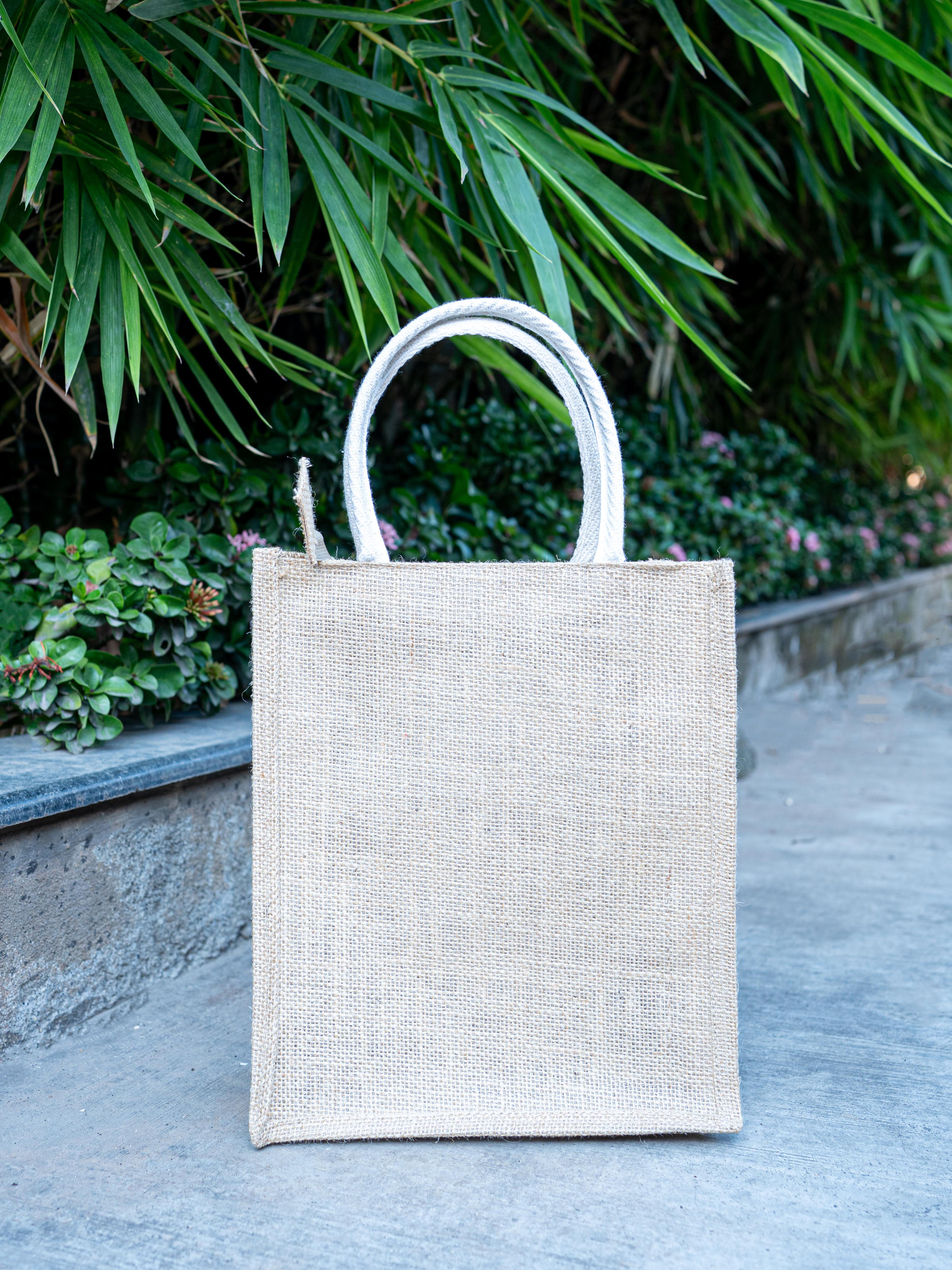 Eco Friendly Alibaba Jute Bags Eco-friendly Organic Green Letter