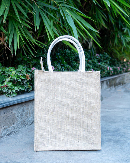 Raw Silk Jute Bag - 12x10 inch - WBG1914